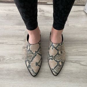 dolce vita snakeskin mules